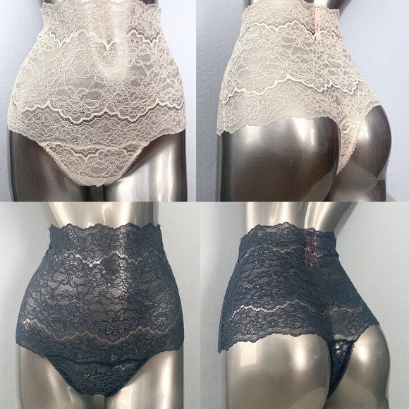 Victoria's Secret Other - Victorias Secret Nwt Corded Lace Lot of 2 High Waist Thong Panty Panties Small S